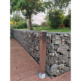 Wassersäule Aus Edelstahl 95cm - Hochwertiger Gartenwasseranschluss Mit 1/2 Zoll Hahn