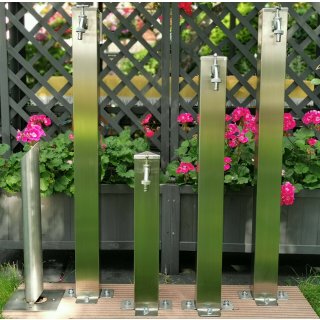 95cm Wassersäule Edelstahl 1/2 Zoll mit Schlauchhalter 1/2" AG-unterhalb