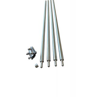 Tiefenerder Komplettset bis 6m V4A Stangen, Klemme 4m