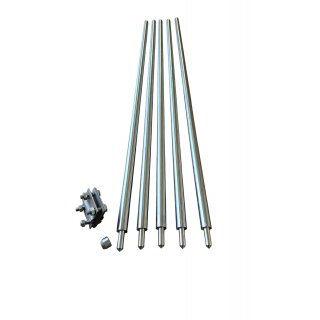 Tiefenerder Komplettset bis 6m V4A Stangen, Klemme 5m