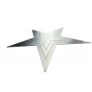 3er Set Weihnachtssterne aus Edelstahl, 46cm/34cm/22cm