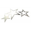 3er Set Weihnachtssterne aus Edelstahl, 46cm/34cm/22cm