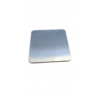 3mm Edelstahlplatte Quattro 78mm x 78mm