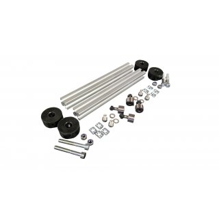 4x Nutgleiter Form B & 4x Laufrolle & 4x POM Gleiter